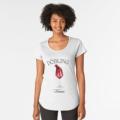 Model wearing Döbling Vienna T-shirt with red wine glass design