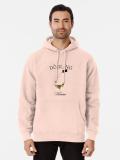 Man wearing a Döbling Vienna hoodie with a wine glass design