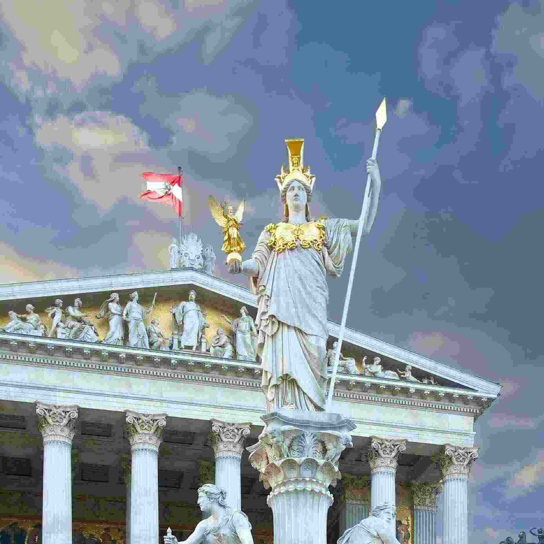 Austrian Parliament with Athena