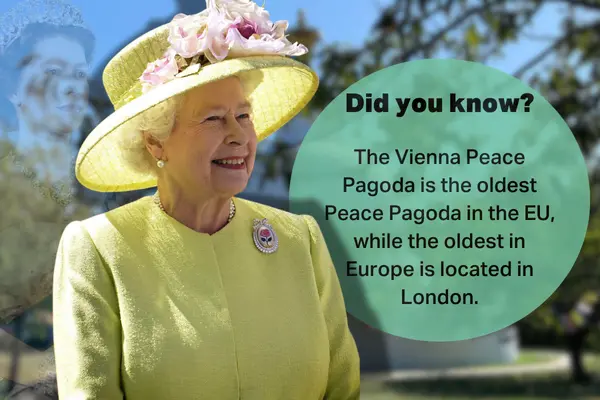 Queen Elizabeth II and Vienna Peace Pagoda