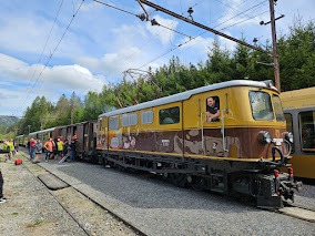 Mariazellerbahn Vintage Train with Passengers Boarding