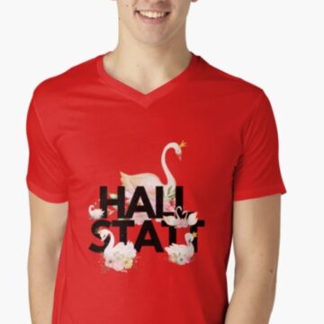 Red T-shirt with Hallstatt Swan Design