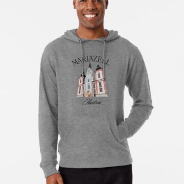 Mariazell Austria Hoodie featuring the iconic church design of the Mariazell Basilica.