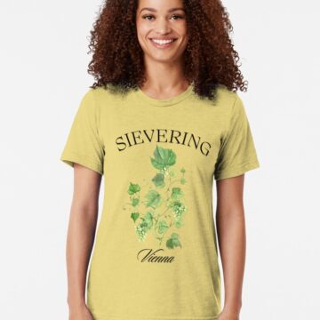 Woman Smiling in Yellow Sievering Vienna T-Shirt