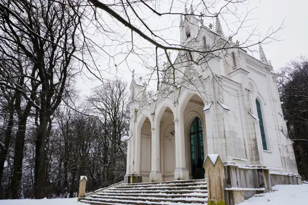 Sisi Chapel in Sievering, Vienna During Winter