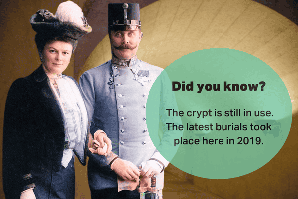 Archduke Franz Ferdinand and Sophie, Duchess of Hohenberg, with a note about the crypt's latest burials in 2019