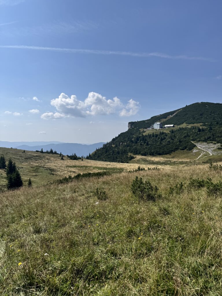 Grassy landscape on Rax Mountain near Vienna, Austria