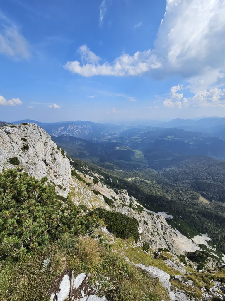 Panoramic view of the landscape from Rax Mountain near Vienna, Austria