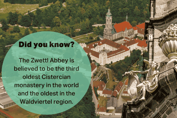 Aerial View of Zwettl Abbey in Waldviertel, Austria