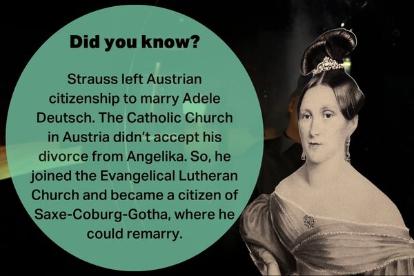 Did you know? Fact about Johann Strauss's marriage to Adele Deutsch and citizenship change.