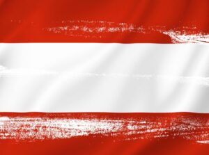 Austrian flag with a textured design.