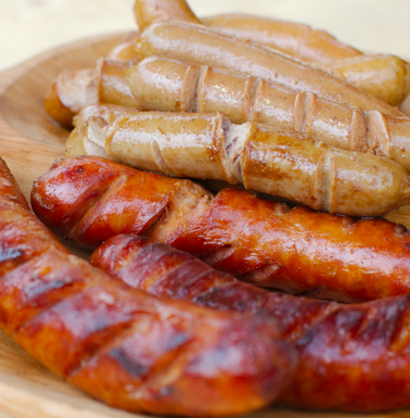 Traditional Austrian sausages from a Wurstelstand in Vienna. Best Wurst in Vienna where to eat
