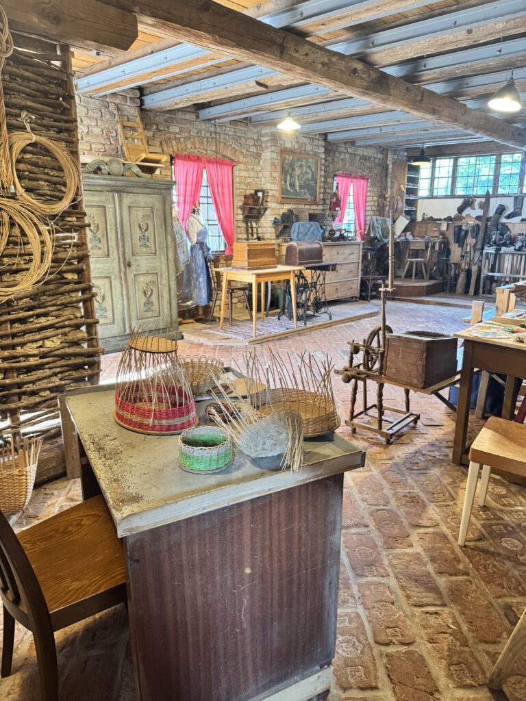 Basket weaving and textile workshop at Vienna Woods Museum